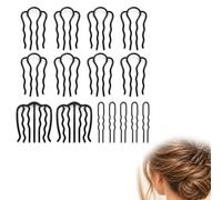 Beoveo 15 forcine per capelli in lega, 2, 4 e 7 denti | Tre forme per volume, mezze chignon e dettagli, adatte per capelli sottili come spessi, panini e trecce