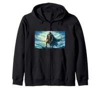 Beowulf affronta Il Destino in Attesa di Lui Saga del Mito Nordico Felpa con Cappuccio