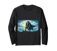 Beowulf affronta Il Destino in Attesa di Lui Saga del Mito Nordico Maglia a Manica