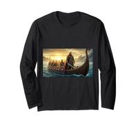 Beowulf Arriva in Danimarca con Il Mito della Barca dei Vichinghi Warriors Maglia a Manica