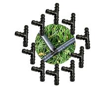 BeP Set 10 Pezzi Raccordi Tee da 20mm portagomma per Tubi in polietilene - Made in Italy - con Profili alettati per Maggiore Tenuta (10x Tee da 20mm)