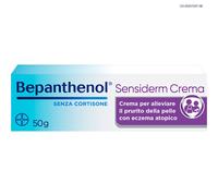 Bepanthenol Sensiderm Crema, per Pelle secca o irritata, Dermatite, Eczema, Reazioni allergiche, con Pantenolo, Senza Cortisone, Allevia Prurito e Arrossamento, Tubo da 50g