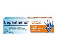 Bepanthenol Tattoo Pasta Trattamento Intensivo, Crema Tatuaggi Corpo con Pantenolo, Crema Tattoo Idratante che Protegge, dà Sollievo e Rigenera la Pelle, Preserva la Bellezza del Tatuaggio, 100g