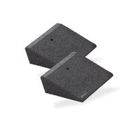 bepco Set di 2 lampade per bicicletta e scooter (2 pezzi), lunghezza x larghezza x altezza: 25 x 25 x 10 cm, in gomma (nero) rampa per porta con rondelle per il fissaggio