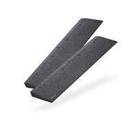 bepco Set di 2 rampe per cordoli (2 pezzi) (lunghezza x larghezza x altezza): 100 x 25 x 5 cm in gomma (nero) rampa per porta, con rondelle per il fissaggio