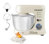 Impastarice planetaria BEPER- Ciotola da 4,5L in acciao inox - 3 ganci inclusi - 1000W