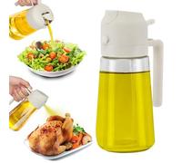 BEPER C102SPE004 Spruzzino Olio per Friggitrice Aria 2 in 1, Contenitore in Vetro da 480 ml per Oliera Spray da Cucina, Beccuccio Versatore + Spray