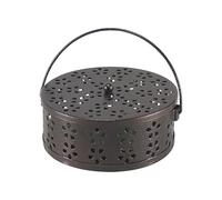 BEPER C206UTI010 Porta Zampirone in Acciaio Inox, da interno o da esterno, Contenitore Sicuro per Zampironi a Spirale Ø13,5 cm - Con Coperchio e Maniglia per Appenderlo, Antizanzare da Esterno