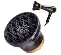 Beper C301ABE001 - Diffusore universale per asciugacapelli, Per capelli ricci e mossi, senza capelli crespi, Adatto alla magio parte degli asciugacapelli, Nero, Diametro da 3.5 a 8 cm