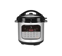 BEPER P101COS002 Pentola Multicooker a Pressione 6 Litri,15 Programmi di Cottura, Slow Cooker, Timer 24h, 3 Livelli di Pressione, Funzione Mantenimento Caldo, 10 Sistemi di Sicurezza,1000W