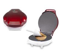 BEPER P101CUD002 Piastra elettrica, 1000 W, Piastra per coni 18cm, Impugnatura termoisolante, Accessorio per coni incluso, Bianco/Rosso