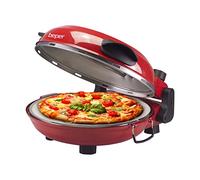 BEPER P101CUD300 Forno Pizza con Piastra Refrattaria Rimovibile - Pizza Maker Dotato di 5 Livelli di Cottura e Timer