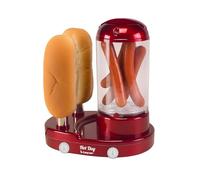 BEPER P101CUD502 Macchina per Hot Dog e Cuociuova 3in1, Cuocitore a Vapore per Wurstel e Uova, Scaldapane con 2 Aste in Acciaio Inox, 440W, Doppio Interruttore