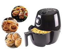 BEPER P101FRI001 Friggitrice ad aria calda, Senza Olio, Timer e Temperatura regolabile, Recipiente e griglia rimovibili, Capacità 2 litri, Potenza 1000 Watt, Nero