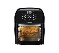 BEPER P101FRI012 Friggitrice Aria Calda, Girarrosto, Forno, Tostapane, Essiccatore,12 L, 1800W, Pannello Touch, 8 Programmi, Accessoriato, Regolabile, Nero