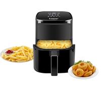 BEPER P101FRI051 Friggitrice ad aria calda, Friggi senza Olio 5 L, Display Touch, 8 Programmi, Regolabile fino 200°C, Timer 60 minuti, Spegnimento automatico, Nero