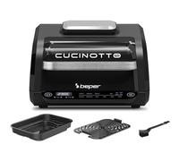 BEPER P101FRI081 Friggitrice ad Aria Multifunzione, Cucinotto digitale LED con 8 programmi, Griglia con 4 modalità di cottura, Temperatura fino a 230°C, Timer fino a 120 min, Accessori Inclusi, Nero