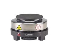BEPER P101PIA003 Fornello Elettrico Piccolo in Ghisa/Acciaio Inossidabile, 5 Livelli di Cottura, Fornelletto Elettrico Portatile, Fornello da Campeggio con Piastra da 10 cm, 500W