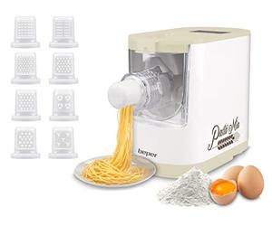 BEPER P102SBA500 Macchina Automatica per la Pasta Fresca, Pasta maker,200W, 320 g di Farina, 8 Trafile diversi formati, Display per il funzionamento, Include Misurino e Spatola