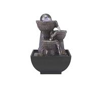 BEPER P201UTP200 Fontana Zen con Luce Led Rilassante - Fontana Zen da Interno a Cascata, Nero/Resina, Piccolo