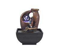 BEPER P201UTP201 Fontana Zen Anfora con Luce Led Rilassante - Fontana Zen da Interno, Resina/Nero, Piccola