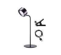 beper P201UTP301 Lampada da Lettura con Morsetto, 3 Applicazioni, Lampada da Tavolo, Lampada da Parete, Lampada con Clip, 2.3 W, Cavo USB Tipo C Ricaricabile, 3 Colori Chiari, Nero