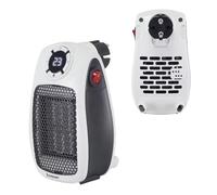 BEPER P203TER350 Mini Termoventilatore Ceramico, Mini Stufetta Elettrica Salvaspazio 500W/1000W, Display LED, Timer 24h, Termostato, Spina Rotante 90°, Autospegnimento Sicuro