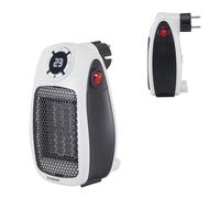 BEPER P203TER350 Mini Termoventilatore Ceramico, Mini Stufetta Elettrica Salvaspazio 500W, Display LED, Timer 24h, Termostato, Spina Rotante 90°, Autospegnimento Sicuro