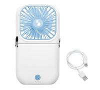BEPER P206VEN411 Mini Ventilatore Ricaricabile Pieghevole con Powerbank - Ventilatore Portatile USB-C 3 Velocità, Autonomia fino a 10 Ore, con Cordino da Collo