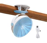 Beper P206VEN420 - Mini Ventilatore con Clip, Portatile, USB e Ricaricabile, 3 Velocità, Inclinabile, Luce LED, Salvaspazio, Silenzioso, Mini Clip Fan