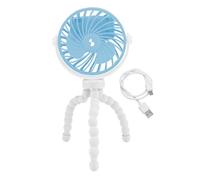 BEPER P206VEN431 Mini Ventilatore con Gambe Flessibili Ricaricabile USB-C, Ventilatore Portatile 3 Velocità, Rotazione 360°, Luce LED, Gambe flessibili per Passeggino, Ombrellone, Auto