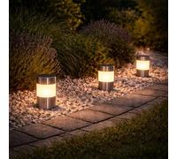 BEPER P207ILO031 Set 3 Lampade Solari Segnapassi da Giardino, 3 Luci Solari da Esterno con Picchetto, Accensione Automatica, LED per Vialetti e Aiuole, Autonomia fino a 8 Ore, IP44