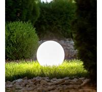 BEPER P207ILO225 Sfera Luminosa da Giardino LED RGB, Luce Bianca e Multicolore con Sensore Crepuscolare, Impermeabile IP44, Ricaricabile a Energia Solare con Picchetto per Esterni, Diametro 25 cm