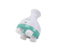 BEPER P302MAS150 Massaggiatore Testa e Corpo Ricaricabile, Massaggiatore Cuoio Capelluto con 4 Testine in Silicone Rotanti, 2 Velocità e 2 Modalità, Timer Automatico, USB-C