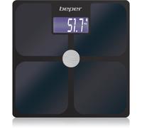 BEPER P303BIP050 Bilancia pesapersone Impedenziometrica con APP ScaleUp, Bluetooth per iOS- Android, 21 Valori Corporei, Utenti illimitati, Statistiche/Dati storici, 180 kg, nero