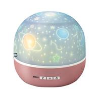 BEPER Proiettore Stelle Bambini, Luce Notturna Cupola LED, Proiezione a Tema Spazio e Animali, Rotazione Automatica, Cavo USB compreso