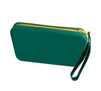 bephible Borsa da trucco staccabile da polso portatile in silicone kit da toeletta cosmetico chiusura a cerniera con cinturino per la casa, Verde