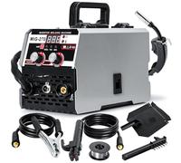 bephible Saldatore 3 in 1 Mig TIG Stick Saldatrice a nucleo, senza gas, display digitale a LED, 20-250 A, multi-processo, saldatore portatile EU