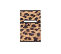 BEPM Portasigarette Sigarette Scatola Porta Sigaretta Portasigarette Leopardato per Donna Uomo Porta Scatola in Pelle Accessori per Fumatori Bottone Design 4 Colori-Giallo