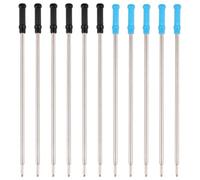 BEPSYOM 10 Pezzi Ricariche Sostituibili per Penna a Sfera, Scrittura Liscia, Refill Penna Durevoli e Utili, Ricarica Penna Sfera (1 mm, Punta Media) (Nero, Blu)