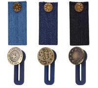 BEPSYOM 6 Pezzi Elastiche Perdi Bottone, Elastici Allargatore Vita Jeans Tirante, Prolunghe per Allunga Pantaloni, Girovita dei Pantaloni, Gonne e Pantaloni Premaman, Bottoni, estensori