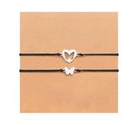 BEPSYOM Braccialetti coordinati, braccialetto a farfalla, braccialetto da donna, la nostra amicizia, braccialetto con ciondoli a lunga distanza, laurea, compleanno, regalo di gioielli