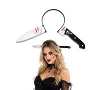BEPSYOM Cerchietto Coltello Halloween 1 Pezzo | Apertura Visiva Reale & Plastica Infrangibile | Supporto Ergonomico per Uso Prolungato | Effetto Terror Sicuro per Carnevale