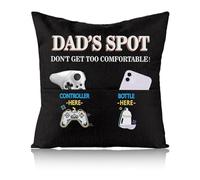 BEPSYOM Decorazione Copricuscini Cuscino Regali Divertente Festa del papà Regali per Uomini con 2 Tasche, Decorazione Cuscino, Originali, Idee 2025 (45 x 45 cm)