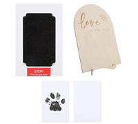 BEPSYOM Kit Impronta Mani e Piedi Neonati con cornice e carta bianca, Creazione di Impronte di Zampe di Cane Senza Contatto con il Colore, Regalo Battesimo per Bambino, Neonato Impronte Mani Famiglia