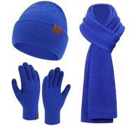 Bequemer Laden Invernale Termici Cappello Berretto Lunga Sciarpa Touch Screen Guanti Set Berretti in Maglia Scaldacollo Guanti per Uomo und Donna
