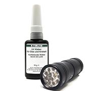 Ber-Fix 10g UV-Kleber niedrigviskos Plus UV Taschenlampe 12er Led