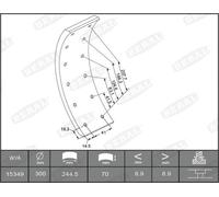 BERAL KBL15349.0-1549 Kit materiale d'attrito, Freno a tamburo
