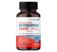 Berberina 1000mg Pura HCL Forte con Acido Folico e Cardo Mariano - 180 Capsule V