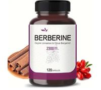 Berberina Hci 1600mg Agrumi Bergamotto 400mg Ceylon Cannella 300mg 120 Capsule